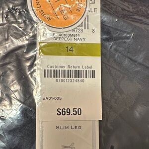 Charter Club Black Classic Fit Pants Navy